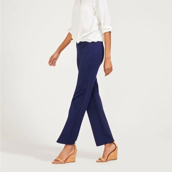 J. McLaughlin Carmel Straight Leg Stretch Pant - Winter Navy - Picture 1 of 8